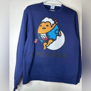 Sanrio Gudetama the Lazy Egg USA Patriotic America Founding Fathers Sweatshirt